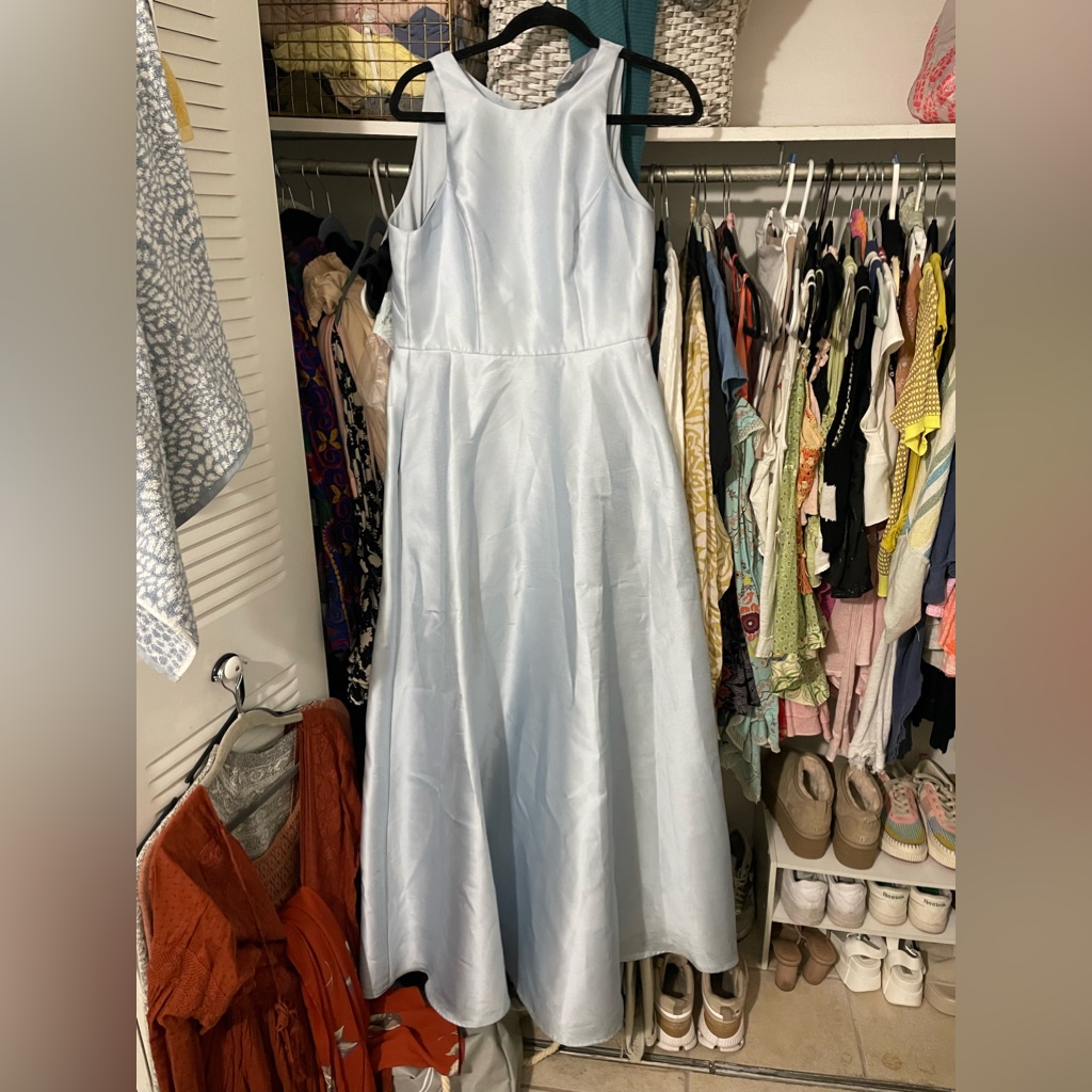 Alfred Sung D746 Dress In Mist Blue.